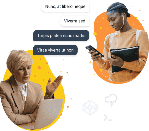 Ilustrace lidí na platformě